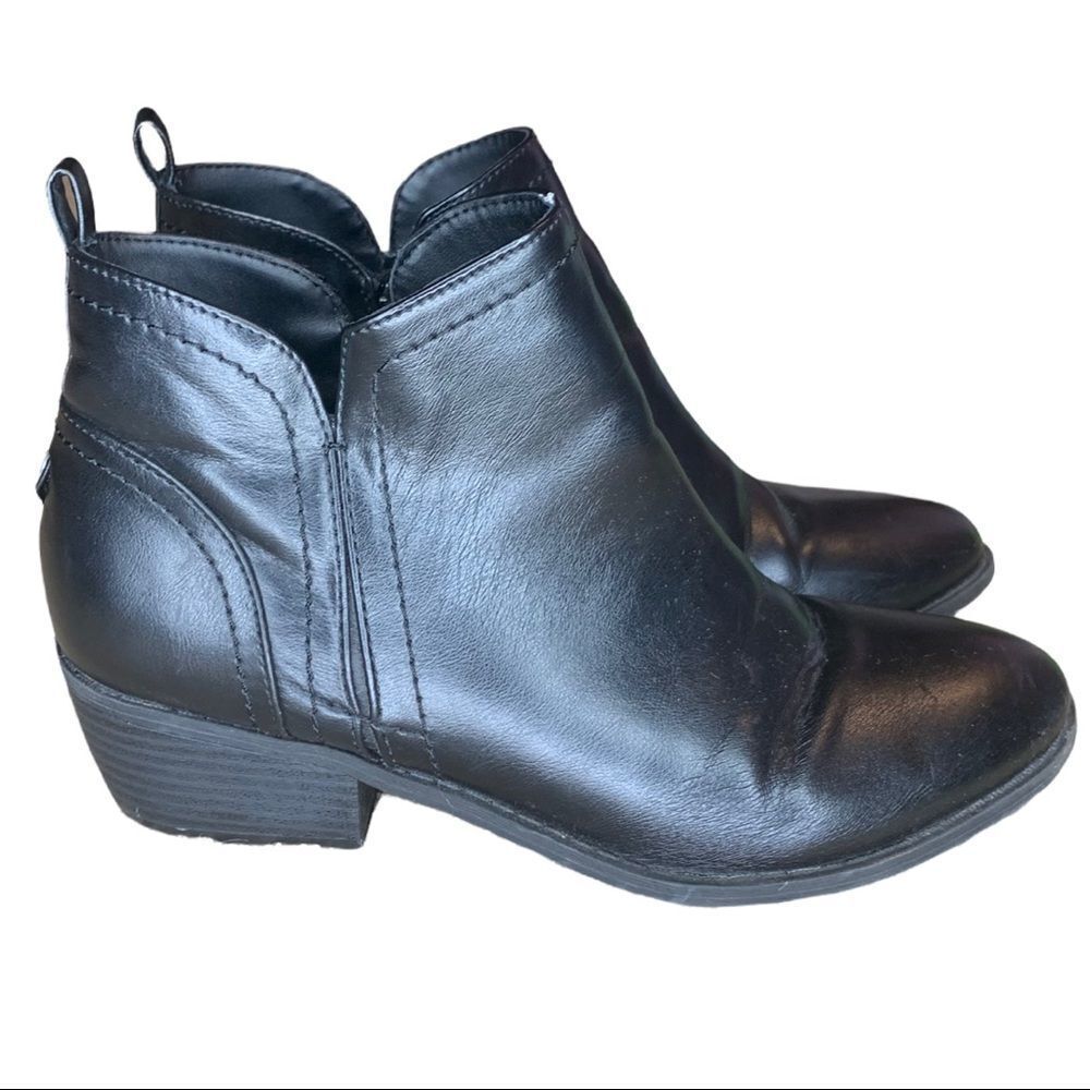 G By Guess Boots Womens Ankle Booties Block
Heels Black Faux Leather - 8 M